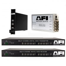 The American Fibertek 9X0C Series provides up to eight cyber-secure channels of digitized coax video transmitted up to 23 miles, over a single fiber!